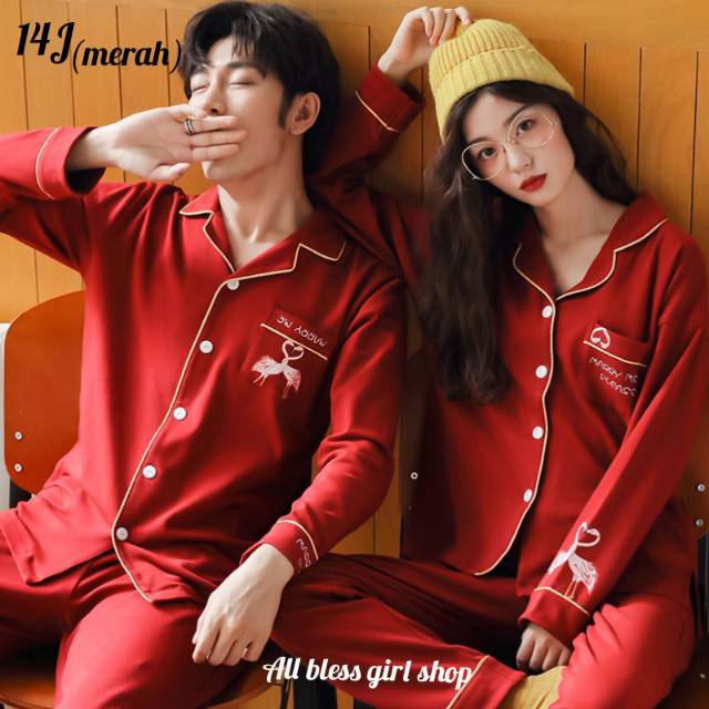 baju tidur couple pengantin baru MARRY ME PLEASE piyama pasangan 14j