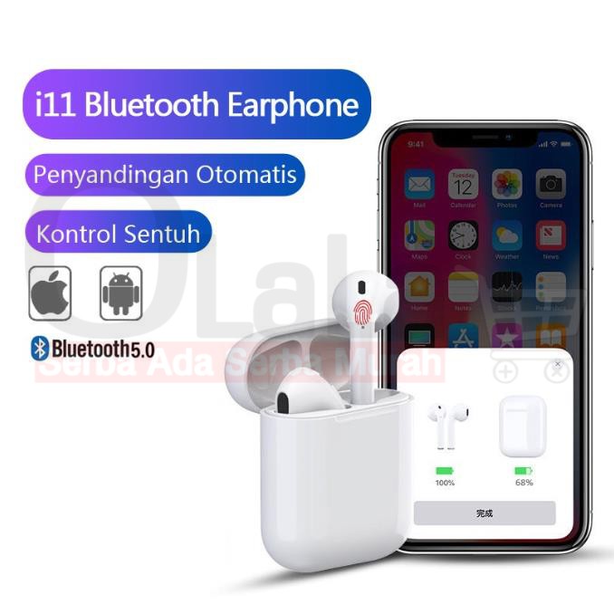 HEADSET BLUETOOTH 5.0 TWS i11 EARPODS WIRELESS EARPHONE OLL-i11