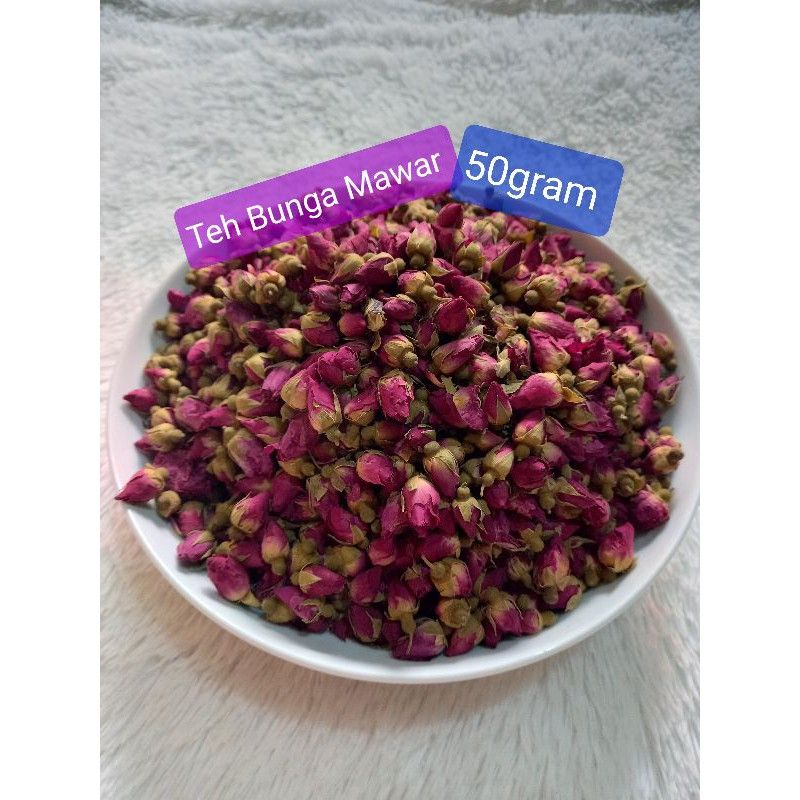 

50g Dried Pink Rose Buds Flower Tea / Teh Bunga Mawar Kering.