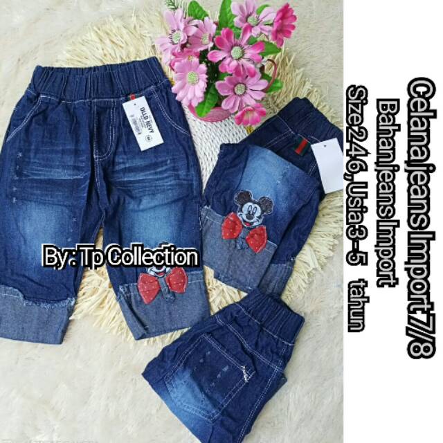 7/8 jeans anak import size 246-81013/ usia 3 - 8 tahun