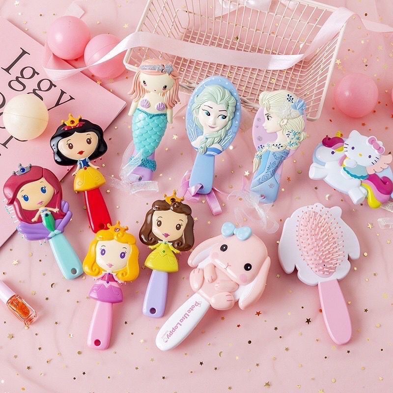 SISIR 3D PIJAT ION NEGATIF ANTI STATIS / SISIR KARAKTER PRINCESS DISNEYSISIR KESEHATAN /SISIR ANAK 3D SISIR DETANGLER KARAKTER