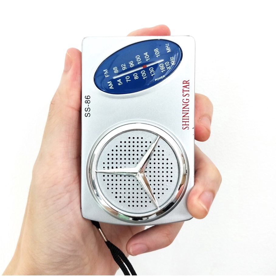 Radio FM AM Shining Star Mini Portable Radio SS 63 Free Earphone dan Baterai