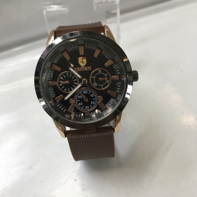 Jam tangan pria karet benetton case gold