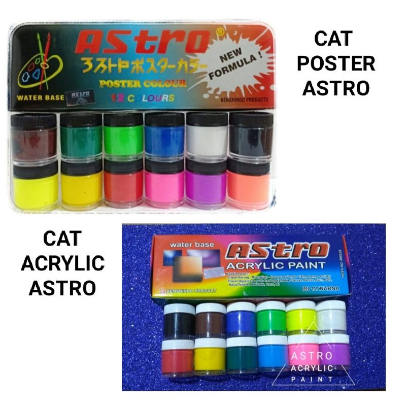 Cat Poster dan Acrylic 12 warna 20cc by ASTRO