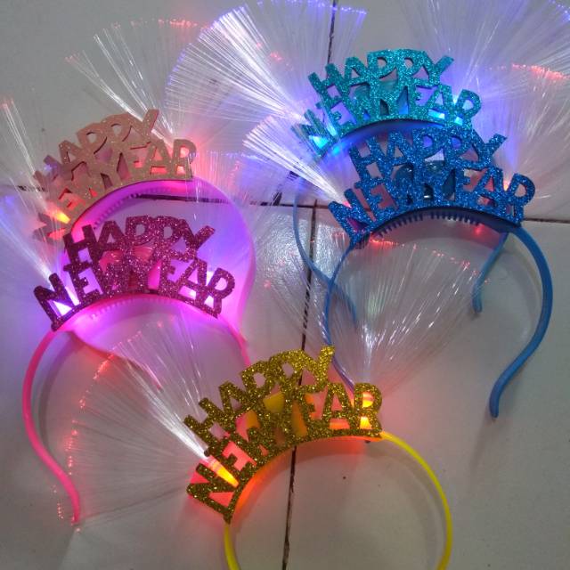 Bando tahun baru led lampu new year led bandana