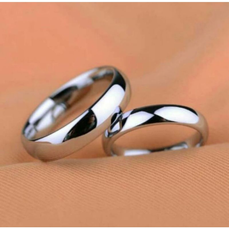 cincin silver titanium  asli titanium  pria wanita