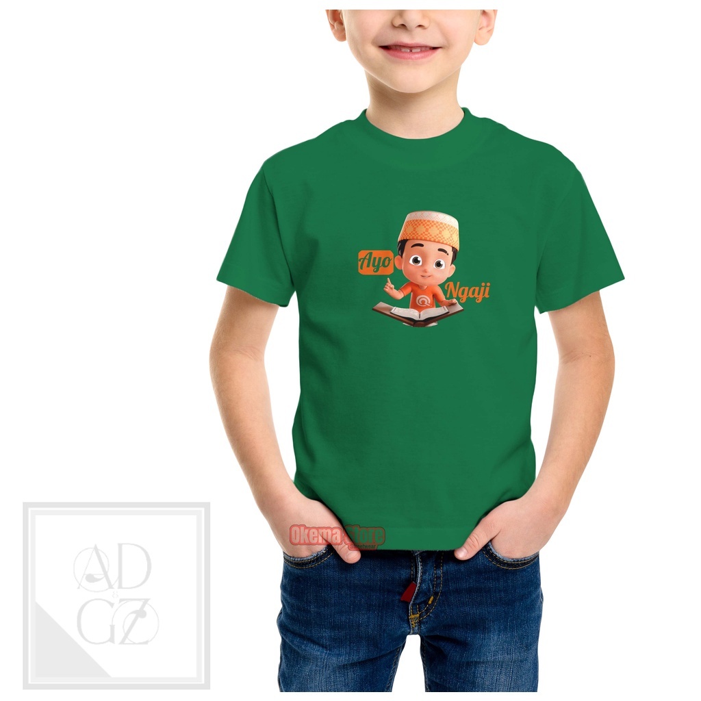 Baju anak laki laki Riko Ayo Mengaji Kaos Riko the series  Edukasi Anak Muslim Kaos Oblong Anak