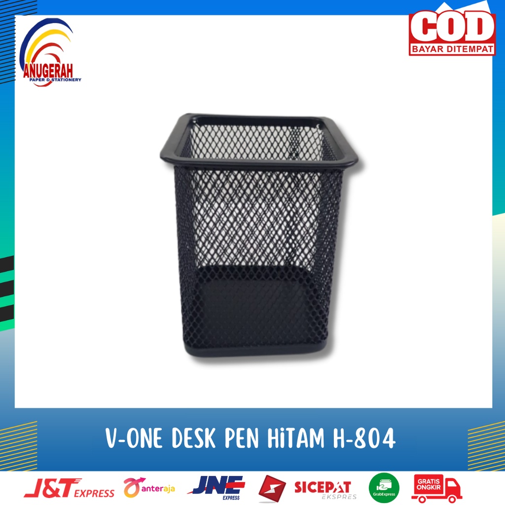

V-ONE DESK PEN / TEMPAT BOLPOIN KOTAK H-804 HITAM (PCS)