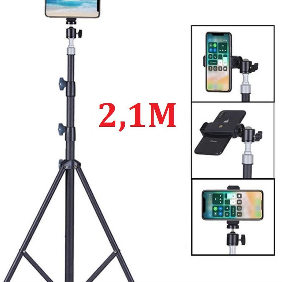 Bagus Dipakai.. TRIPOD HP TRIPOD HANDPHONE / TRIPOD CAMERA holder Kaki Stabilizer 2,1 Meter 3110A/31