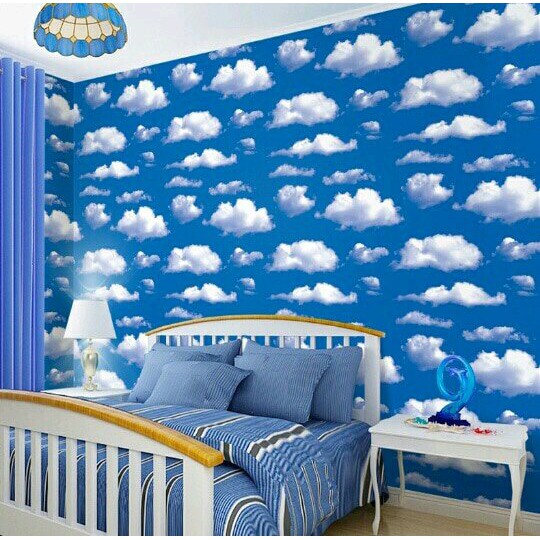 PROMO Wallpaper Sticker Motif LANGIT AWAN BIRU WPS184 Walpaper Stiker Plafon Atap Rumah Walpeper