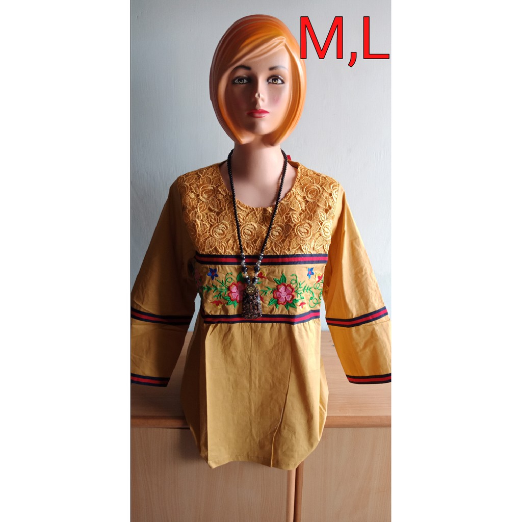 blouse el ghana bordir tebal M - XXL