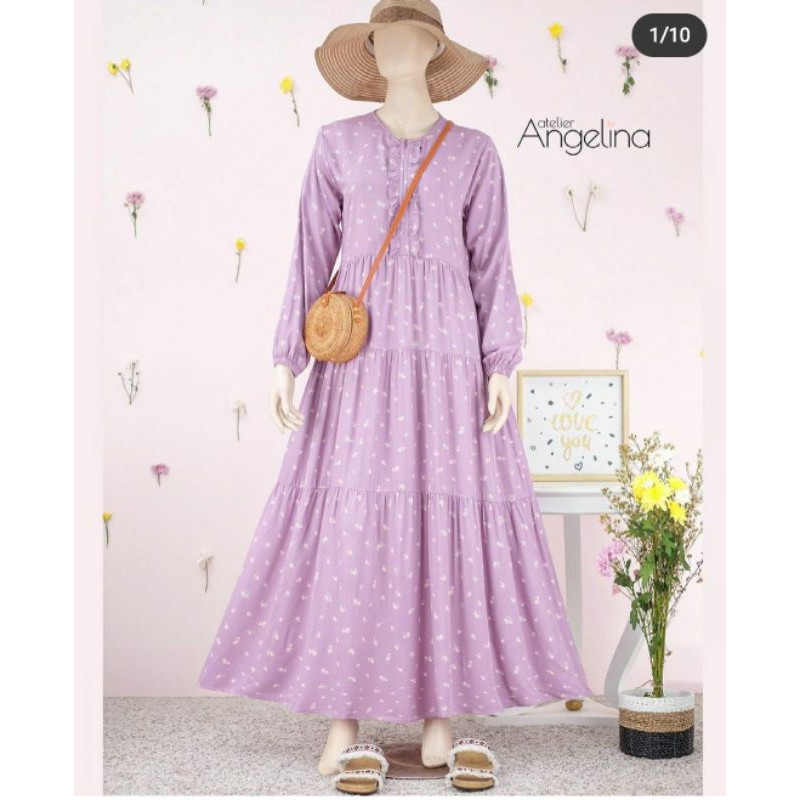 bella dress tiny rose purple size XL by atelier angelina booked mb yesi