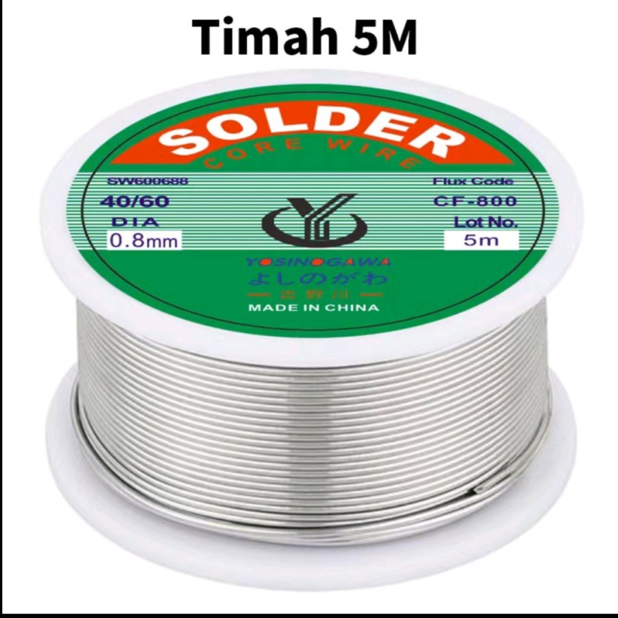 TIMAH SOLDER 5 METER 10 METER 5M 10M DIAMETER 0.8MM SOLDER WIRE KAWAT SOLDER