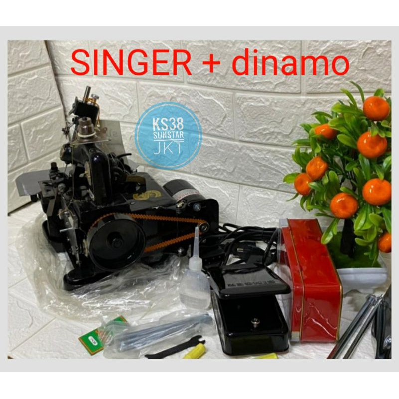 mesin jahit obras singer 81A1 + dinamo new