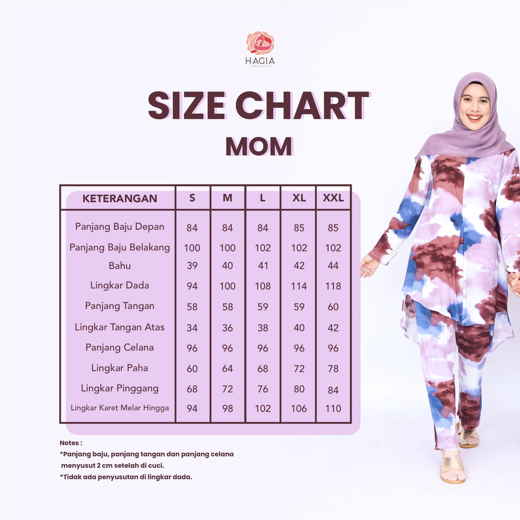 AIZA multicolor oneset tunik by Hagia Indonesia