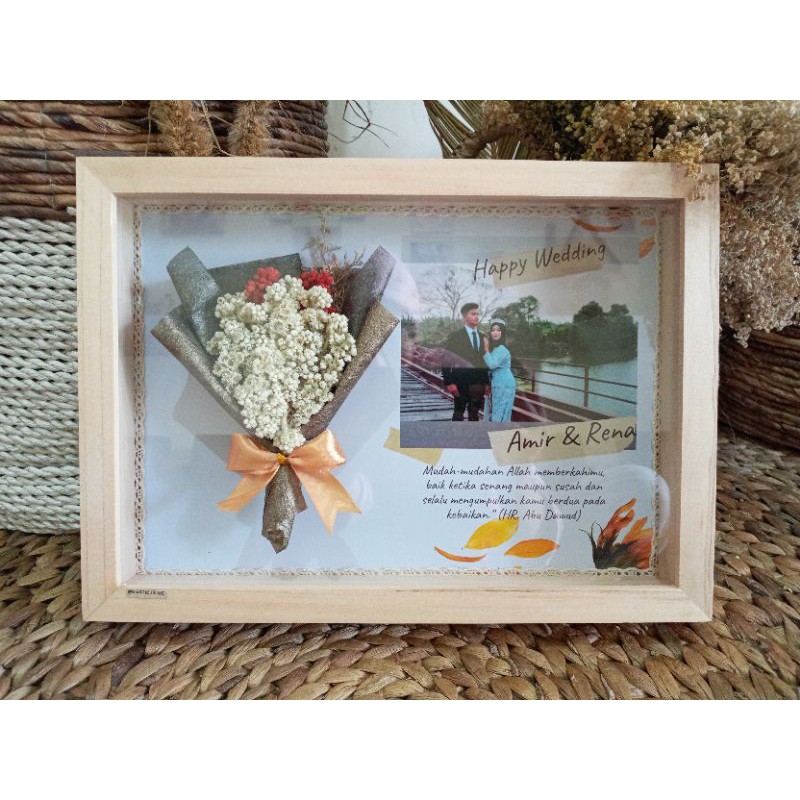 

Flower in frame kado wedding kado ultah kado unik