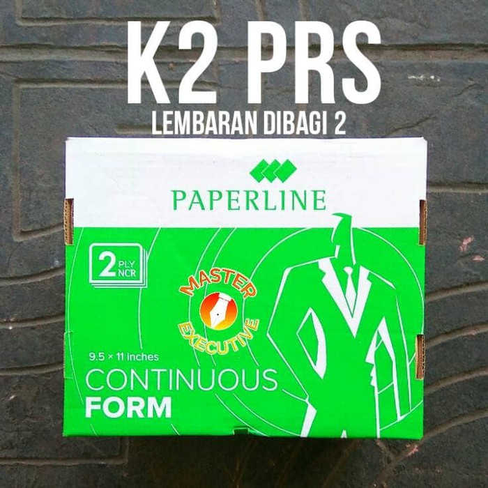 [Dus] Paperline Kertas Continuous Form HVS 2 Ply 9.5 &quot; x 11 &quot; K2 PRS - Khusus Go-Send Bandung