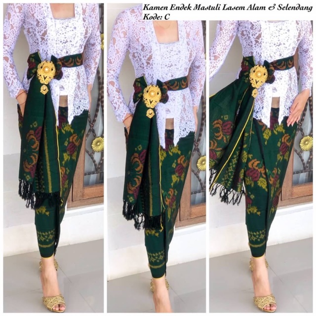 Kamen endek lasem mastuli set selendang