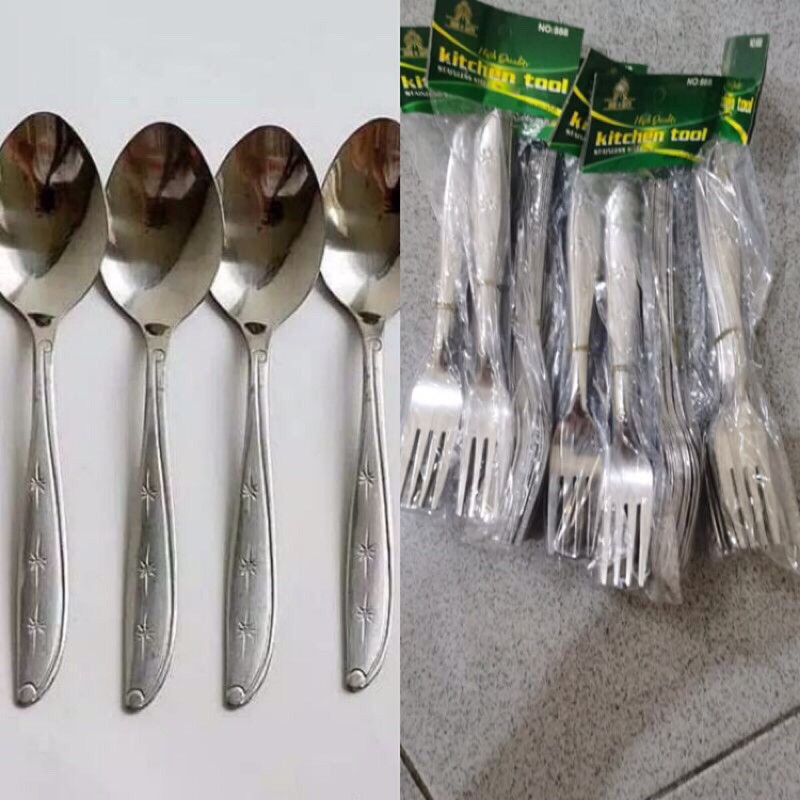 sendok makan / garpu makan / sendok dan garpu makan stainless / sendok garpu murah