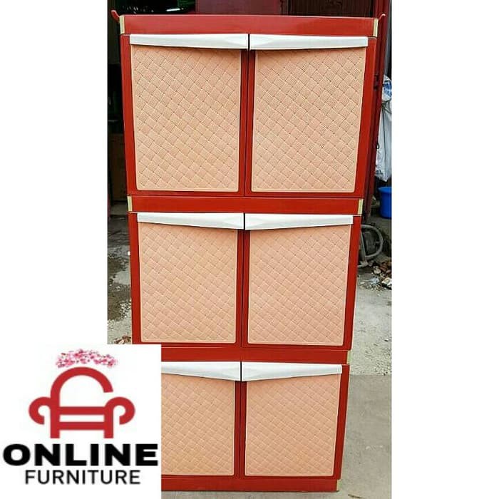 lemari plastik tabitha susun 3 lemari pakaian