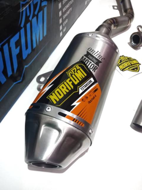 Knalpot norifumi rocket 4 titanium original honda crf150 - klx150