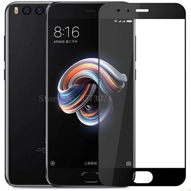 XIAOMI MI NOTE 3 Tempered Glass Full Lem 9D Full Cover Anti Gores Kaca - White_Cell