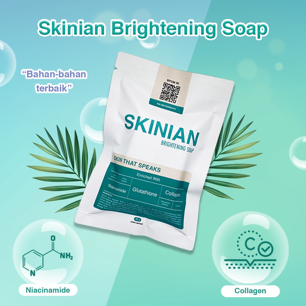 Sabun Batang | Sabun Mandi | Sabun Pemutih Badan | Sabun Pencerah | SKINIAN BRIGHTENING SOAP