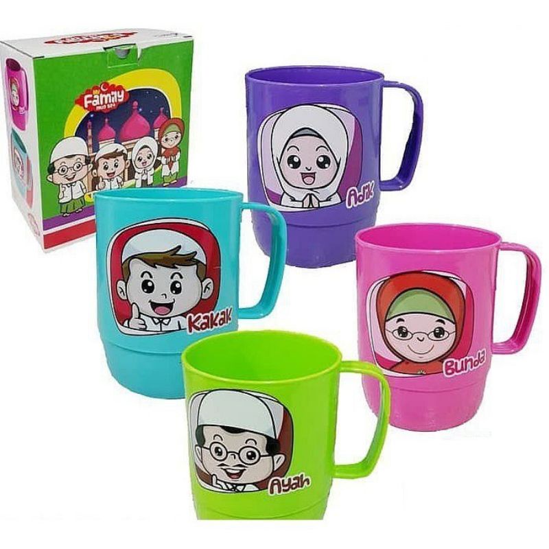 MUG SET CANGKIR FAMILY 4 PCS