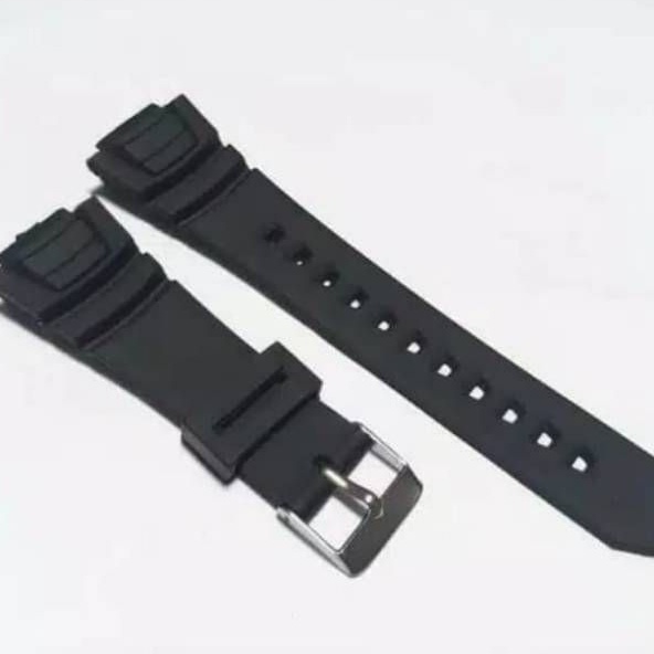 TALI JAM TANGAN CASIO WS220 WS-220 WS 220 RUBBER STRAP CASIO W-S220 WS-220 WARNA HITAM