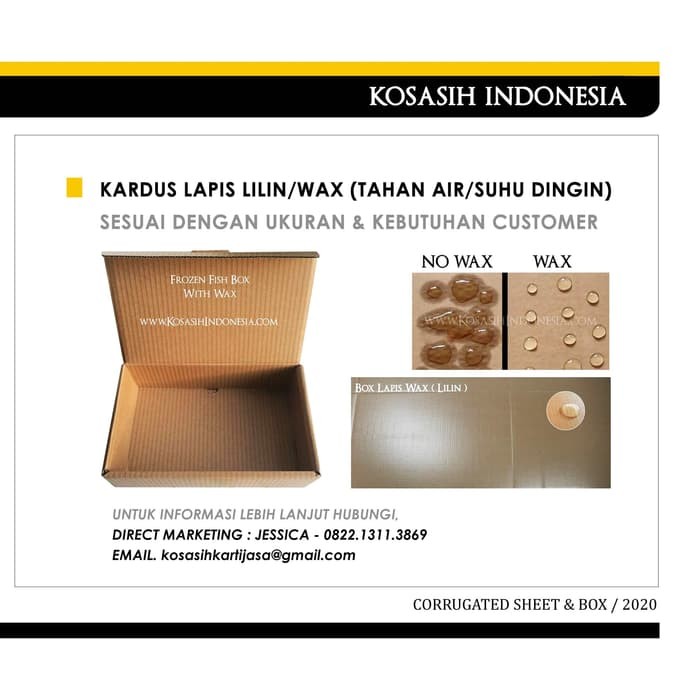 

04 BUAT KARDUS LAPIS LILIN / WAX (TAHAN AIR / SUHU DINGIN)