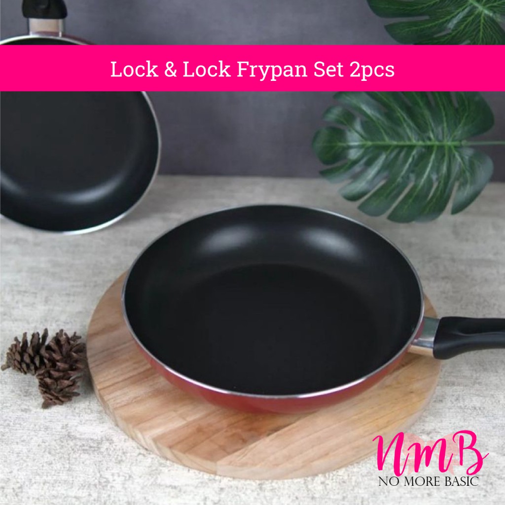 Lock n Lock Frypan Set 2pcs Penggorengan Teflon 24 cm dan 20 cm Anti Lengket