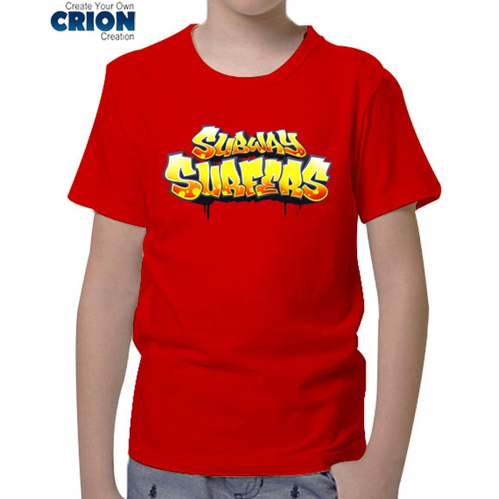 Kaos Game Subway Surfers - Subway Surfers Logo Anak - By Crion