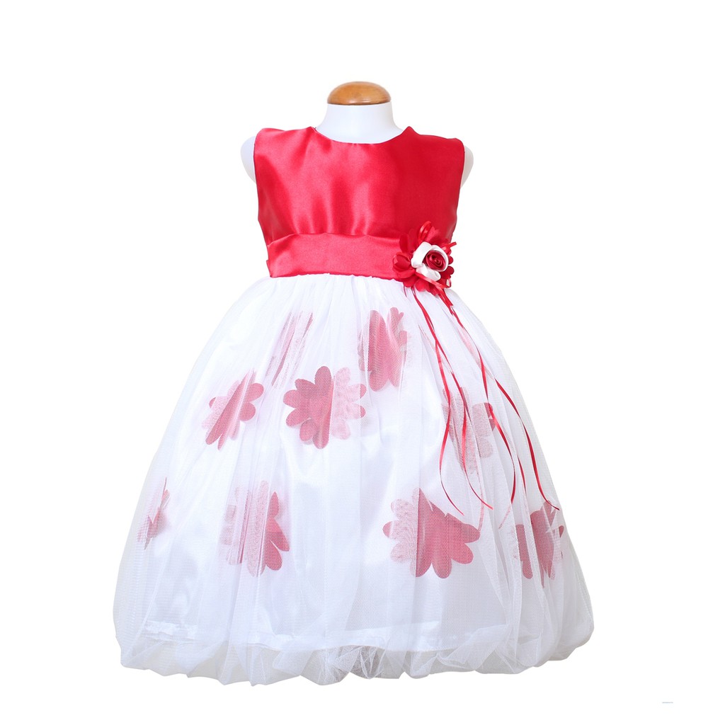 Dress kids anabel/terusan dress anak/gaun pesta anak perempuan lucu/dress bertingkat bunga brokat