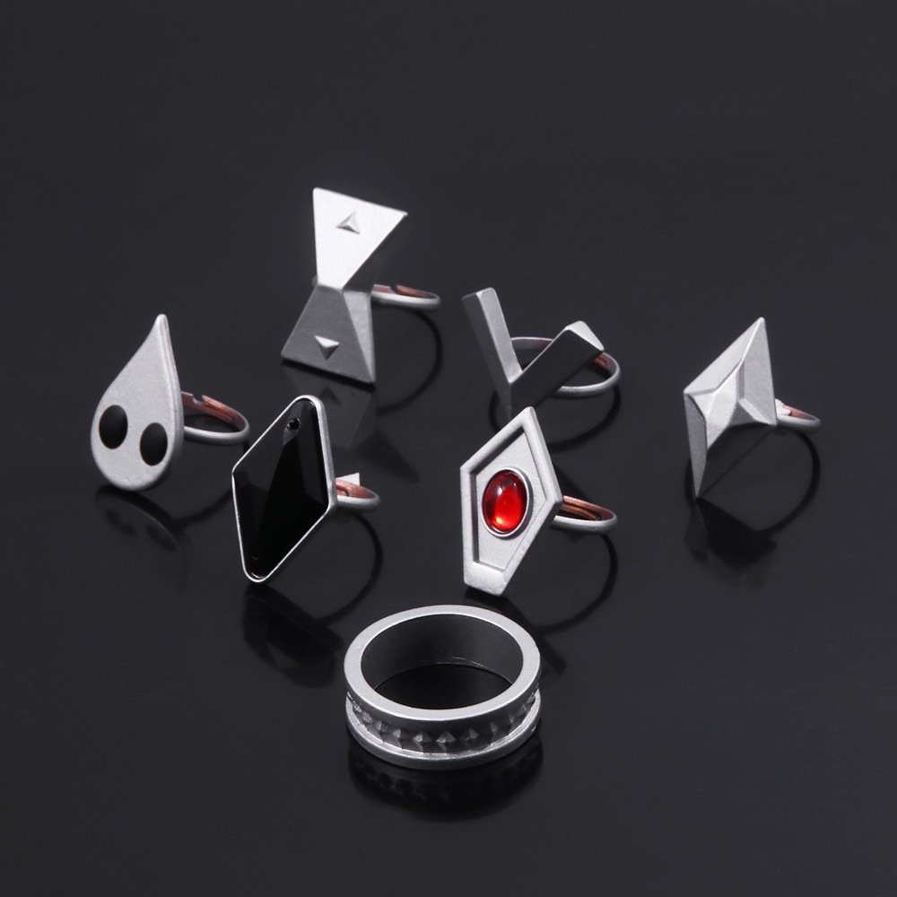 7pcsset Cincin Hutao Genshin Impact Hu Tao Untuk Aksesoris Cosplay