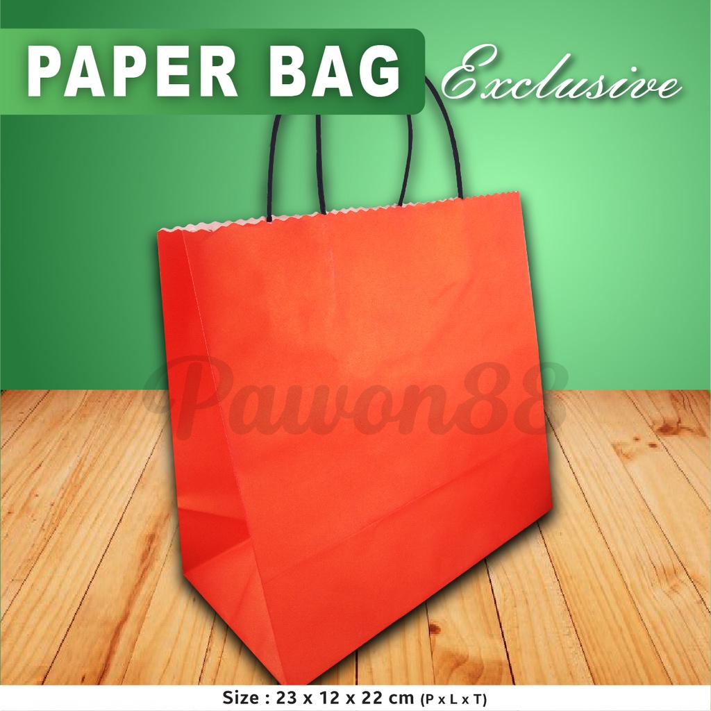 

Paper Bag Polos - Paper Bag | 23x12x22 cm - MERAH (20 pcs)