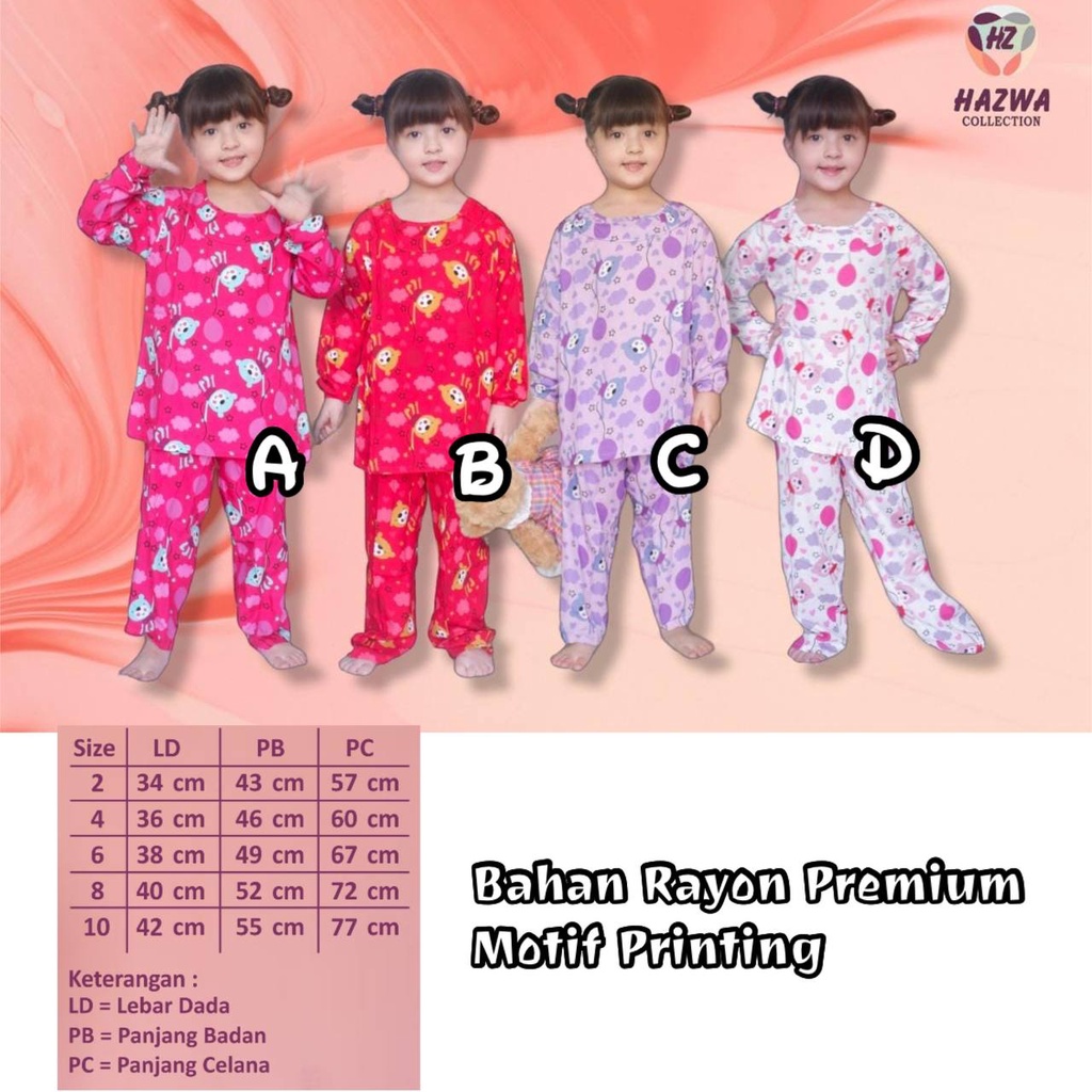 Piyama Casual Rayon Hazwa