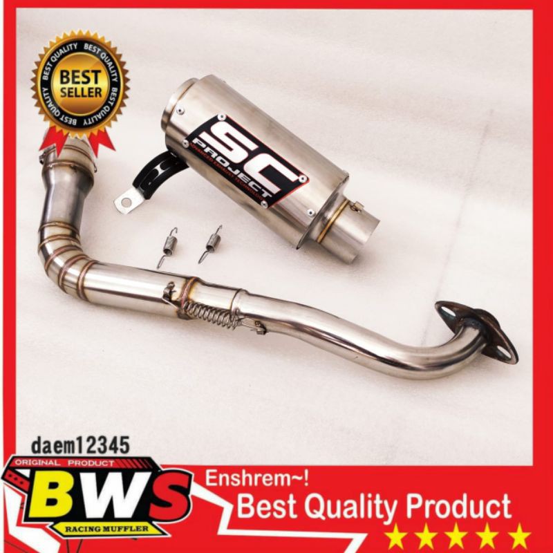 Knalpot racing SC Project Aerox 155 Yamaha lexi