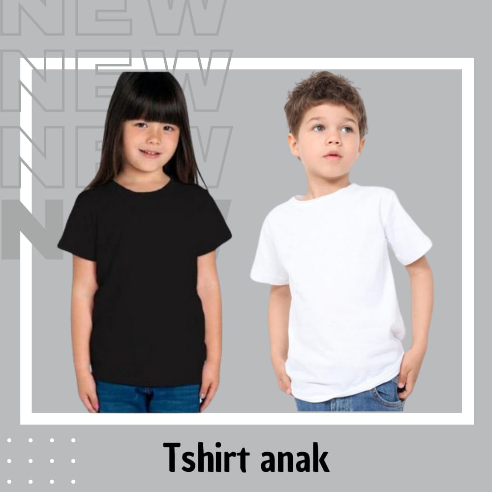 Jeco fashion Tshirt anak polos cotton combed