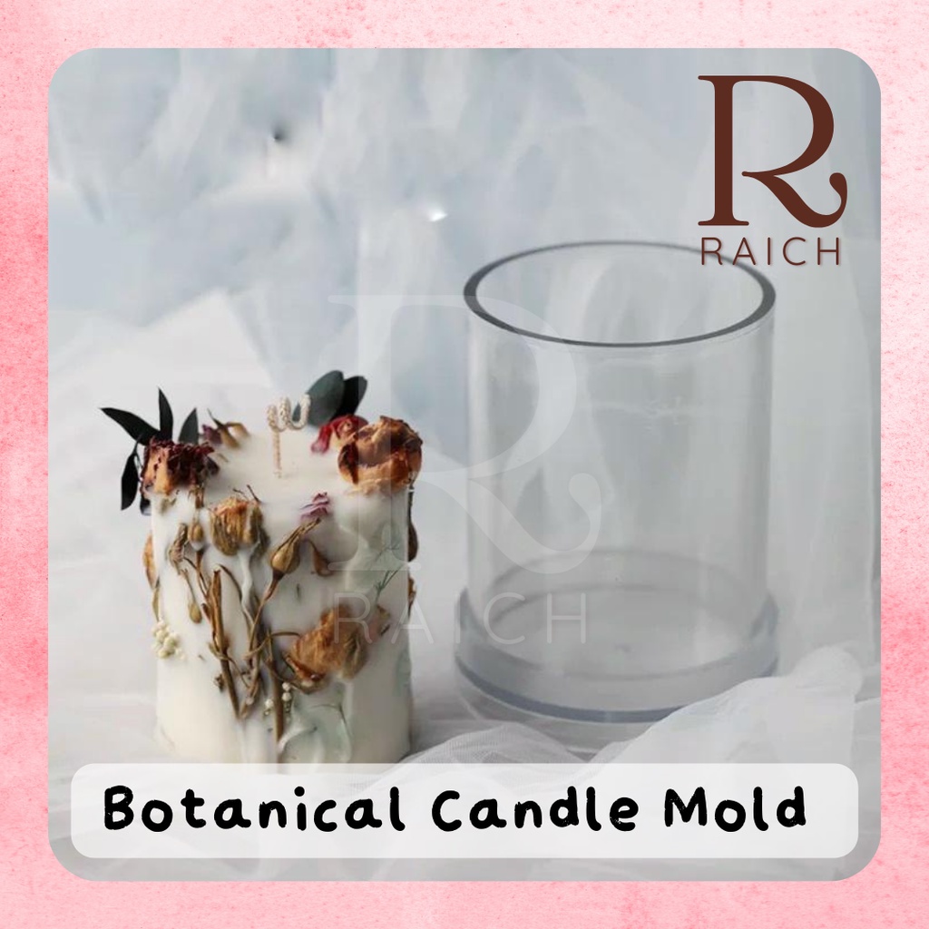 Cetakan Lilin Botanical Silinder / Tabung untuk Pillar Candle / Botanical Candle Mold