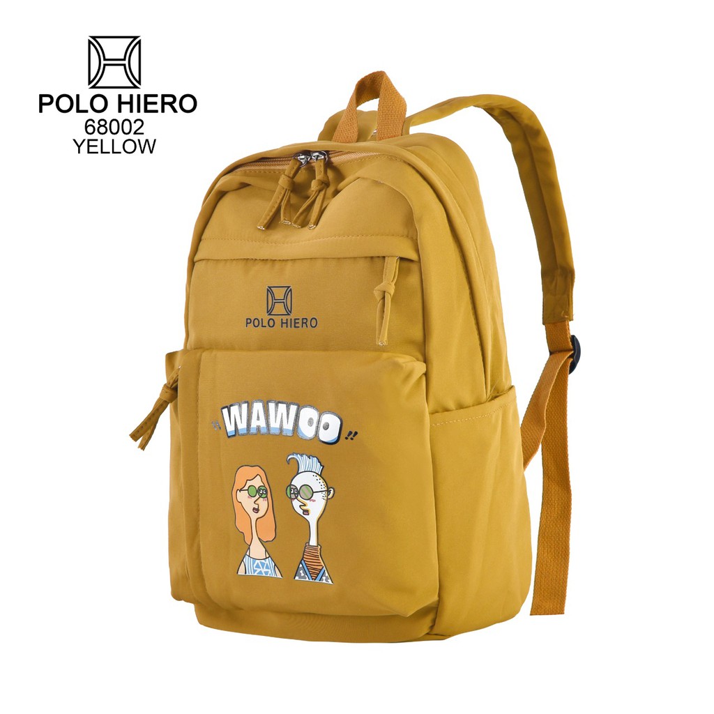 Tas Ransel Sekolah Polo Hiero 68002 Tas Fashion Wanita Import Tas Laptop Tas Backpack Ransel