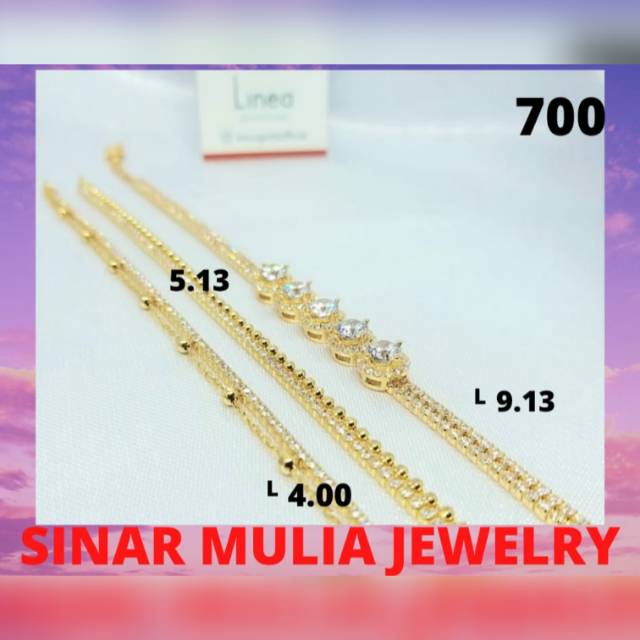 GELANG EMAS ASLI LINEA LOTUS 700