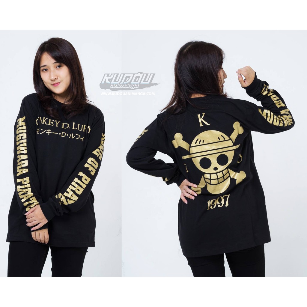 Longsleeve anime Monkey the Luffy 1997 Gold Onepiece