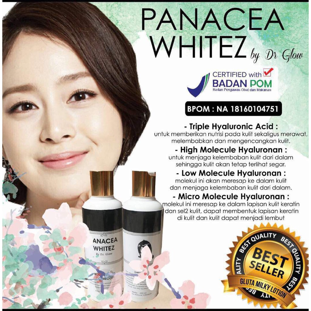 Jual Body Lotion Panacea with Gluta ( gluta panacea B & V ) Ari