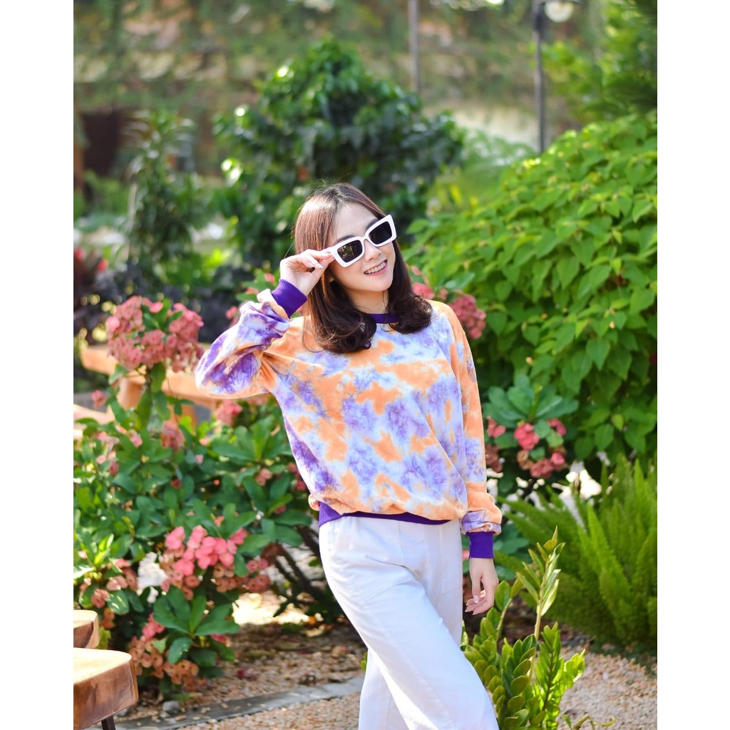 Sweater Crewneck Model Abtrakk Colour Untuk Perempuan Remaja Dan Dewasa