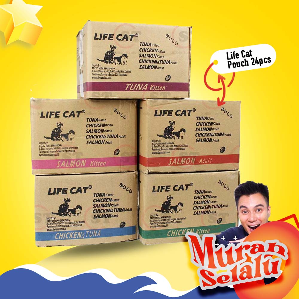 

1 BOX LIFE CAT POUCH DUS ALL VARIAN isi 24pcs