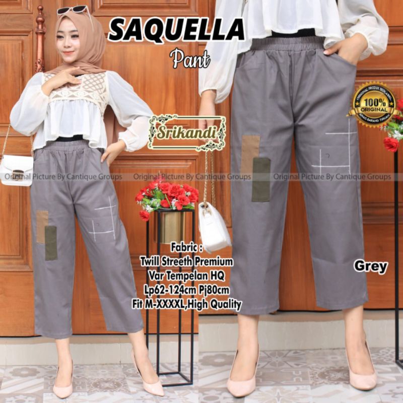 Saquella pant cewek celana baggy bahan by srikandi