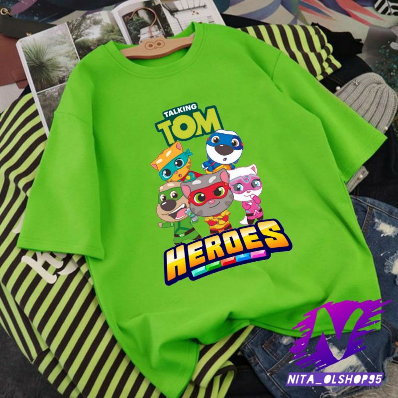 talking tom friends kaos anak my talking tom friends game heroes baju kucing tom and friends