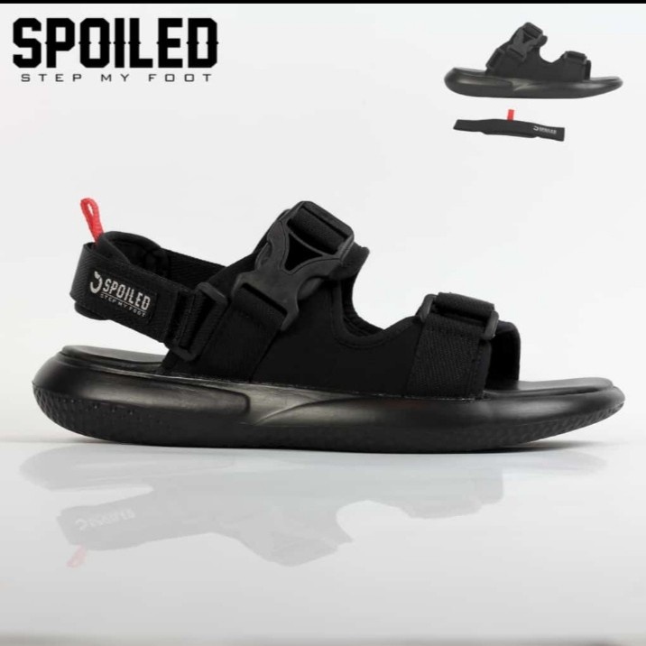 SPOILED sandal pria distro sandal casual sandal gunung trendi kekinian - Hitam
