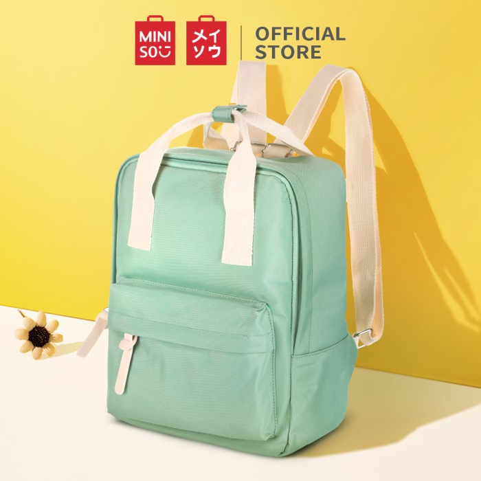 Miniso Official Tas Ransel Tas Pungung Backpack - Hijau