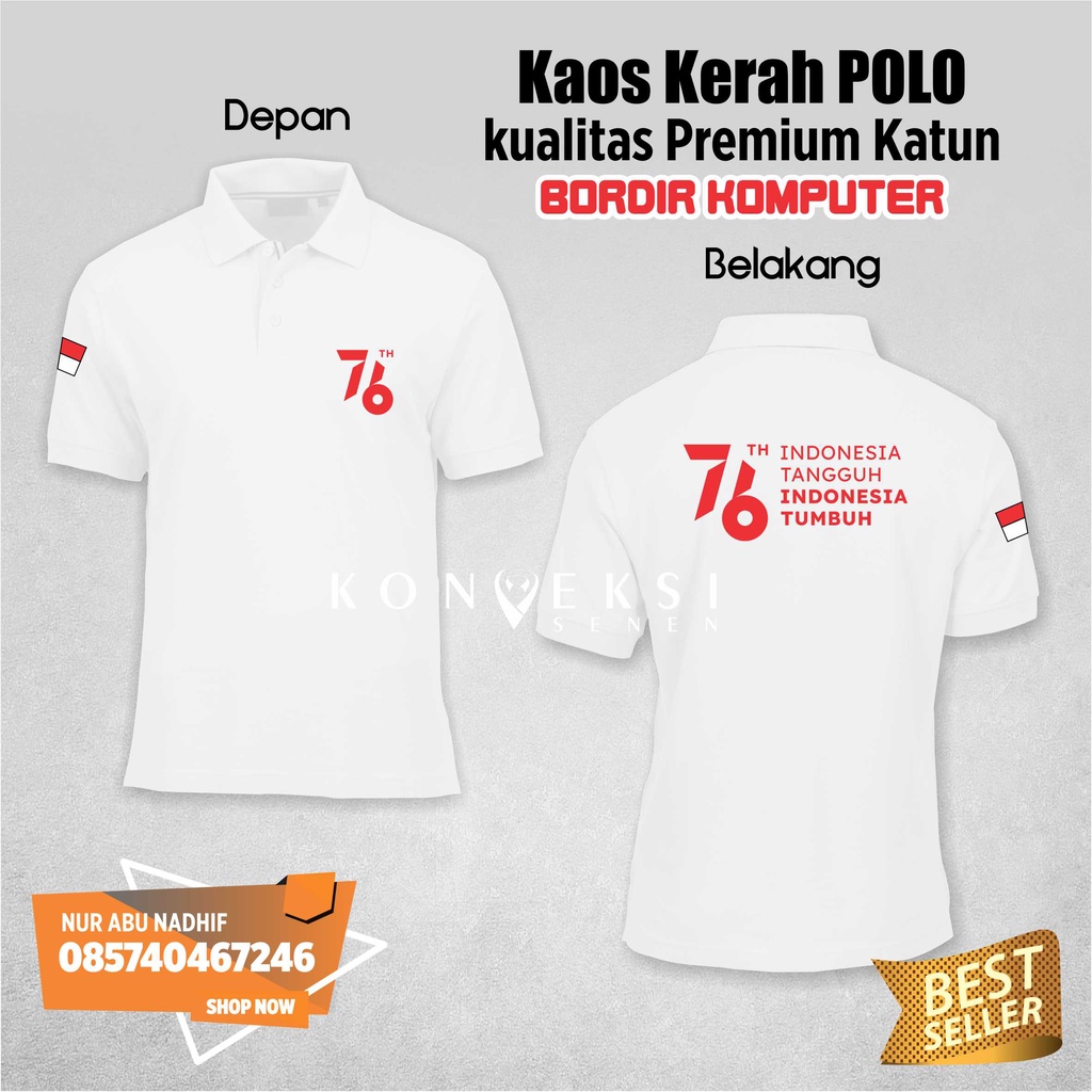 kaos indonesia 76 | kaos polo katun